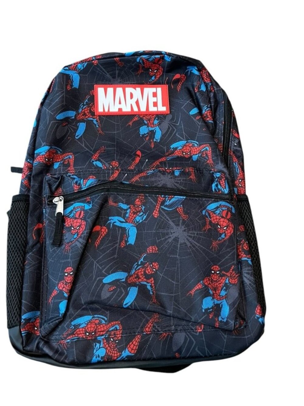 Marvel Spider-Man Large 17 In Backpack Drink Pockets School Travel NWT